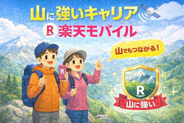 山に強い キャリア 楽天モバイル
