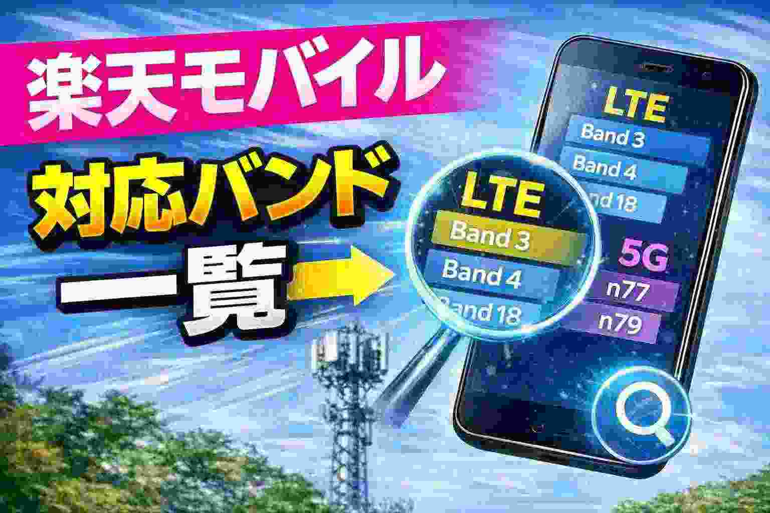 楽天モバイル 対応バンド 一覧