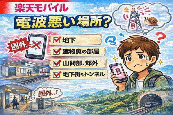 楽天モバイル 電波 悪い 場所