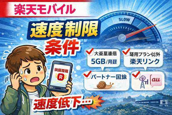 楽天モバイル 速度 制限 条件