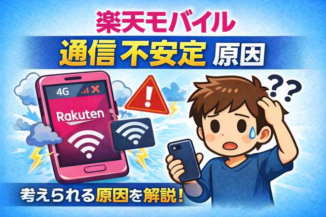 楽天モバイル 通信 不安定 原因