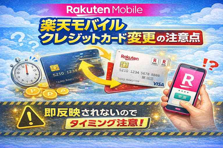 楽天モバイル クレジットカード 変更